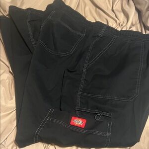 Dickies Black Cargo Scrub Pants
